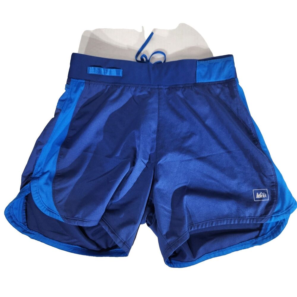 Rei Swim Trunks Mens Sz S Pockets Drawstring Beach Vacation Board Shorts Blue